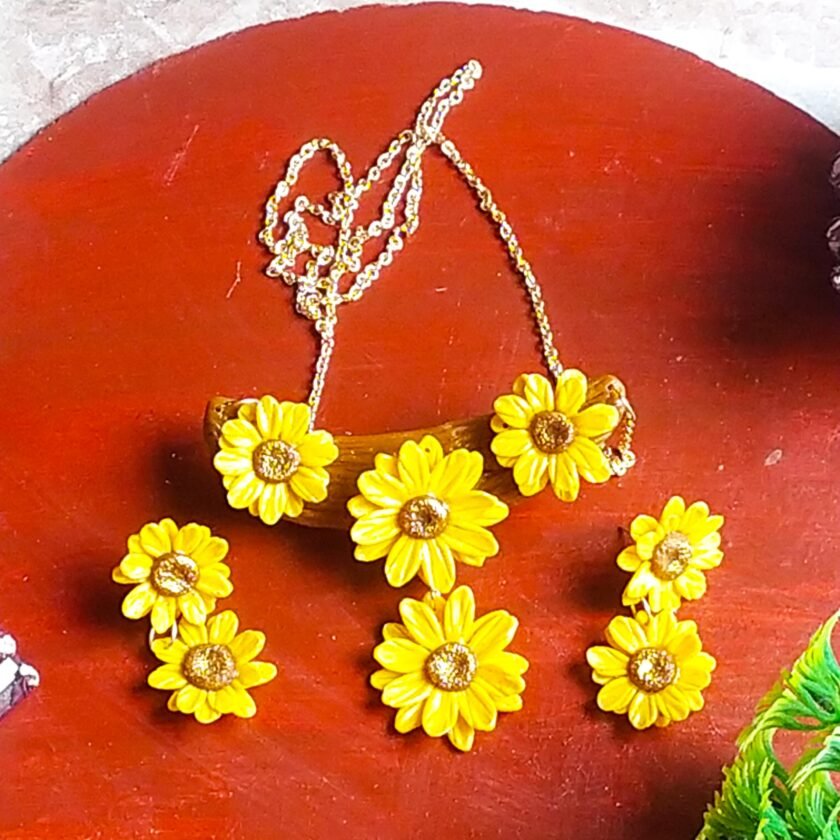 Flower Polymer Clay Necklace