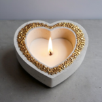 Bling on handmade heart shaped candle holderpng  Bling On