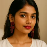 Earring-Chery-Red-Interesting-Earrings-Asymmetrical-Resin-Dangle-Earrings-1-scaled 2 • Bling On- Earring-Chery-Red-Interesting-Earrings-Asymmetrical-Resin-Dangle-Earring indian teen instagram model wearing