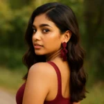 Earring-Chery-Red-Interesting-Earrings-Asymmetrical-Resin-Dangle-Earrings-1-scaled 3 • Bling On- Earring-Chery-Red-Interesting-Earrings-Asymmetrical-Resin-Dangle-Earring indian teen instagram model wearing