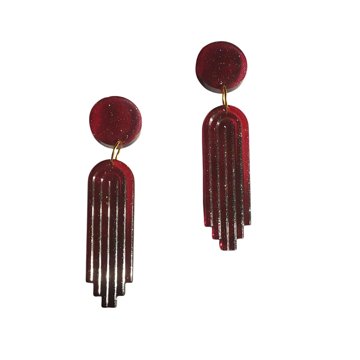 Earring-Handmade-Red-And-Gold-Resin-Earrings- bling on product