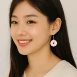 Pop Color Korean Donut Dangle Earrings Handmade Baby Pink Polymer Clay Treats 1 • Bling On-