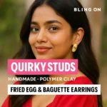 Fried-Egg-And-Baguette-Bread-Stud-Earrings 2 • Bling On- Fried-Egg-And-Baguette-Bread-Stud-Earring.