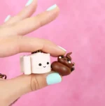 Poo Toilet Paper BFF Charms Handmade Polymer Clay Phone Accessories 2 • Bling On- Poo & Toilet Paper BFF Charms – Handmade Polymer Clay iPhone ipad Accessories
