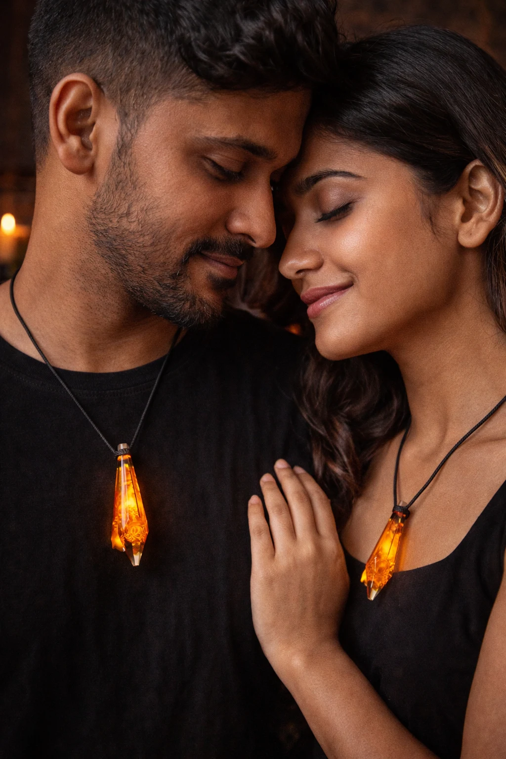 Amber Glass Flaming Pendant Handcrafted Luxury for Fiery Souls 🔥✨ 2 • Bling On-