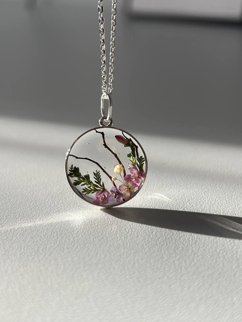 Necklace Charms To Put In Resin Real Flower Resin Pendant Luxury