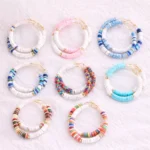 Luxury Handmade Colorful Heishi Hoop Earrings for Women 🌈💖 Bohemian Beaded Statement Earrings ✨ Lightweight Fashion Jewellery India 🇮🇳  Bling On