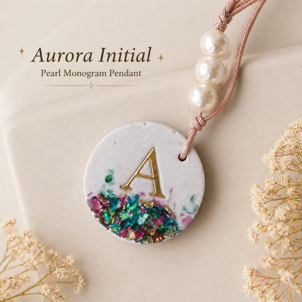 Aurora-A-Initial-Jesmonite-Pendant-Necklace-with-Pearls-for-Women-Bling