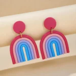 Luxury Bohemia Rainbow Color Geometric Polymer Clay Earrings Handmade Jewelry from India 🇮🇳 Bling On 3 • Bling On- Luxury Bohemia Rainbow Color Geometric Polymer Clay Earrings – Handmade Jewelry from India 🇮🇳 Bling On (1)
