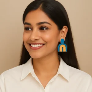 Luxury Bohemia Rainbow Color Geometric Polymer Clay Earrings – Handmade Jewelry from India 🇮🇳 Bling On india most trending models (5)