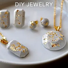 Bling On concrete Jewellery Pendant Set