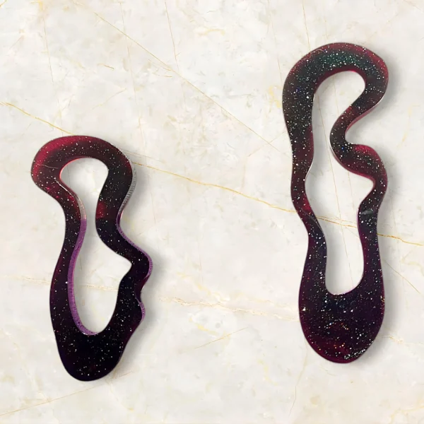 Earrings-Ombre-River-Burgundy-Silver-Glitter-Earring facebook whatsapp instagram