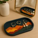 Handcrafted Jesmonite Jewel Keeper Tray Set of 6 • Bling On-
