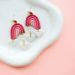 Bling ON Polymer Rainbow earrings