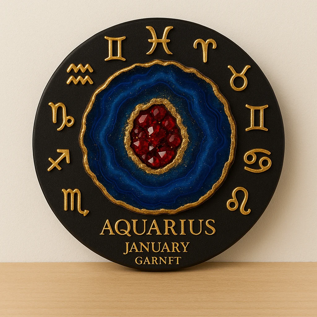 Bling On geode zodiac Geode Gifting Essentials Zodiac & Birthstone Themed Geodes Valentine’s & Anniversary Sets (with heart-shaped resin geodes) Custom Names & Monograms in geode design