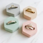 Concrete Ring Holder Cute Simple Minimalist Jewelry Storage Gift 2 • Bling On-