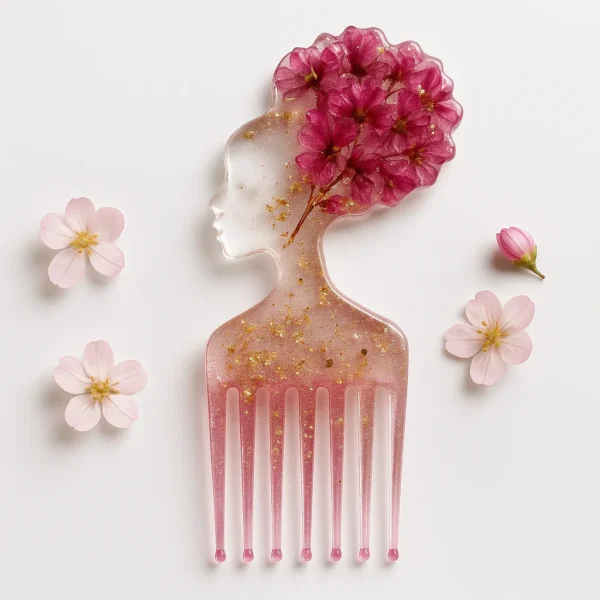 Enchanted-Forest-Afro-Pick--Floral-Fantasy-Resin-Hair-Comb-2 bling On