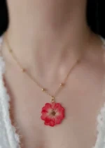 Real Red Rose Pendant in Resin Handmade by Bling On 1 • Bling On- Real-Red-Rose-Pendant-in-Resin jewellery -- india no 1 resin polymer clay jewelry Handmade-by-Bling-On
