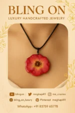 Real Red Rose Pendant in Resin Handmade by Bling On 3 • Bling On- Real-Red-Rose-Pendant-in-Resin--Handmade-by-Bling-On-