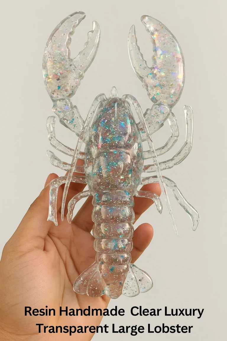 Resin-Handmade-Clear-Luxury-Transparent-Large-Lobster-🦞--Epoxy-Resin-Wall-Decor-Desktop-Gift-Home-Decor-