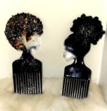 Resin Handmade Combs Viral Afro Design Luxury Hair Pick • Bling On- Resin-Handmade-Combs--Viral-Afro-Design-Luxury-Hair-Pick bling On