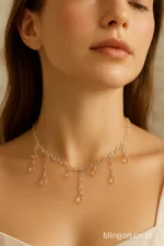 Resin Handmade Water Droplet Necklace Minimalist Trending Hypnotically Elegant 2 • Bling On- Resin-Handmade-Water-Droplet-Necklace--Minimalist-Trending-Hypnotically-Elegant-