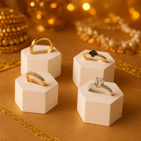 Bling On Jewelery wedding Rign Holder Hexagonal shape