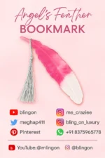 Angel’s Feather – Luxury Pink Resin Bookmark no1 