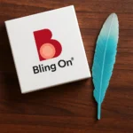 Bling On® Aqua Dreams – Blue Feather Resin Bookmark 襁 (3)