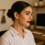 Bling On® Crescent Bloom Resin Earrings – Handmade Elegance in Every Curve! bling on instagram model (1)