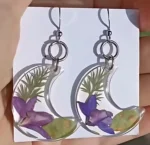 Bling On® Crescent Bloom Resin Earrings – Handmade Elegance in Every Curve! Bling On