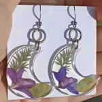 Bling On® Crescent Bloom Resin Earrings – Handmade Elegance in Every Curve! Bling On