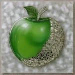 Bling On® Green Apple Resin Wall Art Luxurious Pop Art for Bold Spaces • Bling On- Bling On® Green Apple Resin Wall Art – Luxurious Pop Art for Bold Spaces!
