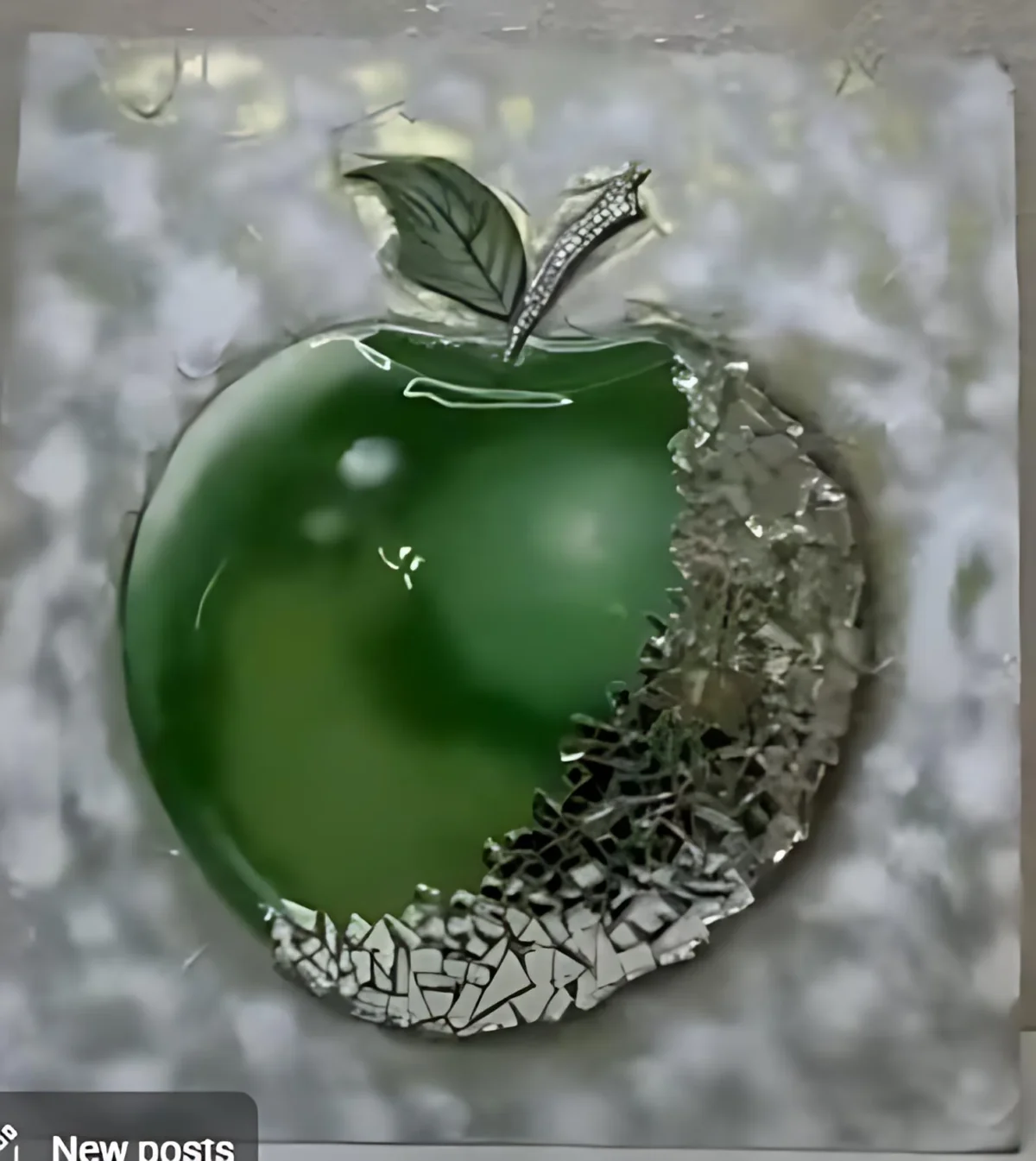 Bling On® Green Apple Resin Wall Art – Luxurious Pop Art for Bold Spaces! (2)