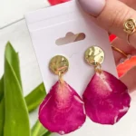 Bling On® Real Resin Earrings Red Rose Orchid Petal Edition 2 • Bling On- Bling On® Real Resin Earrings – Red Rose & Orchid Petal Edition
