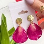 Bling On® Real Resin Earrings Red Rose Orchid Petal Edition 💖 • Bling On- Bling On® Real Resin Earrings – Red Rose & Orchid Petal Edition 💖