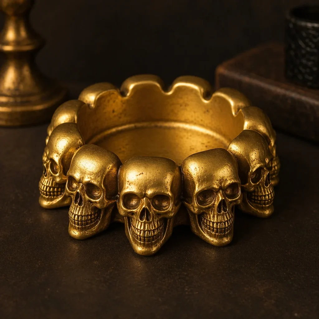 Handmade-Skull-AShtray Decorative unique design Resin-Jesmonite BlingOn-Exclusive-4 (7)