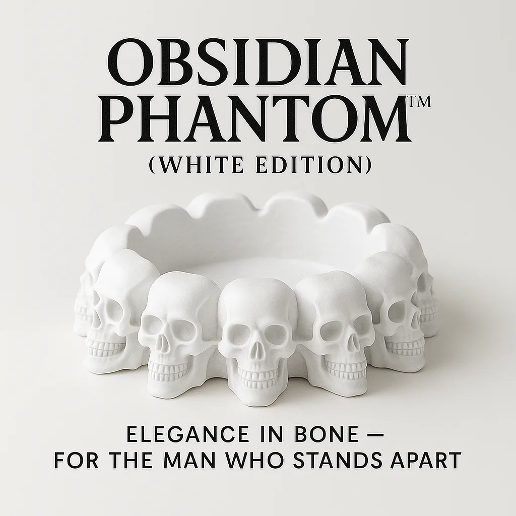 ⚪ OBSIDIAN PHANTOM™ – White Edition Elegance in Bone — For the Man Who Stands Apart. ❄️