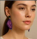 Purple Butterfly Wing Resin Earrings 🦋 Trending on Instagram 2025 🌟 2 • Bling On- Purple-Butterfly-Wing-Resin-Earrings-🦋-Trending-on-Instagram-2025-🌟-2