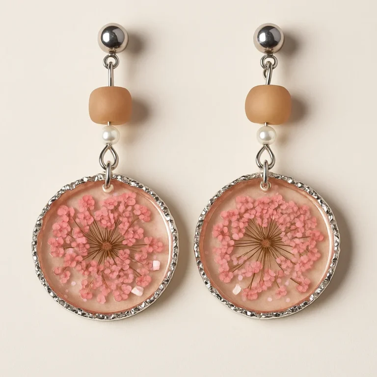 Real-Pressed-Flower-Resin-Earrings--Handmade-Elegance-from-Bling-On