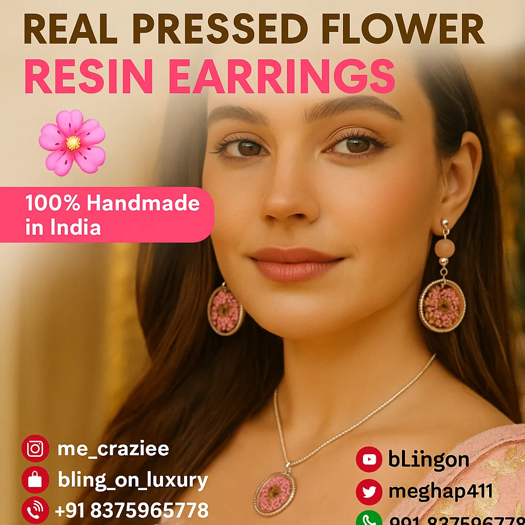 Real-Pressed-Flower-Resin-Earrings--Handmade-Elegance-from-Bling-On-Instagram-facebook-Model