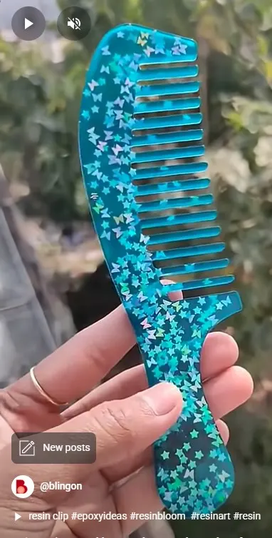 Starry Sky Resin Comb – India’s Trending Handcrafted Hair Luxury  (6)