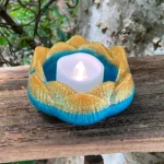 Tealight Candle Holders Resin Lotus Flower Candlestick Epoxy Jewelry Box • Bling On- Tealight Candle Holders – Resin Lotus Flower Candlestick Epoxy Jewelry Box (3)