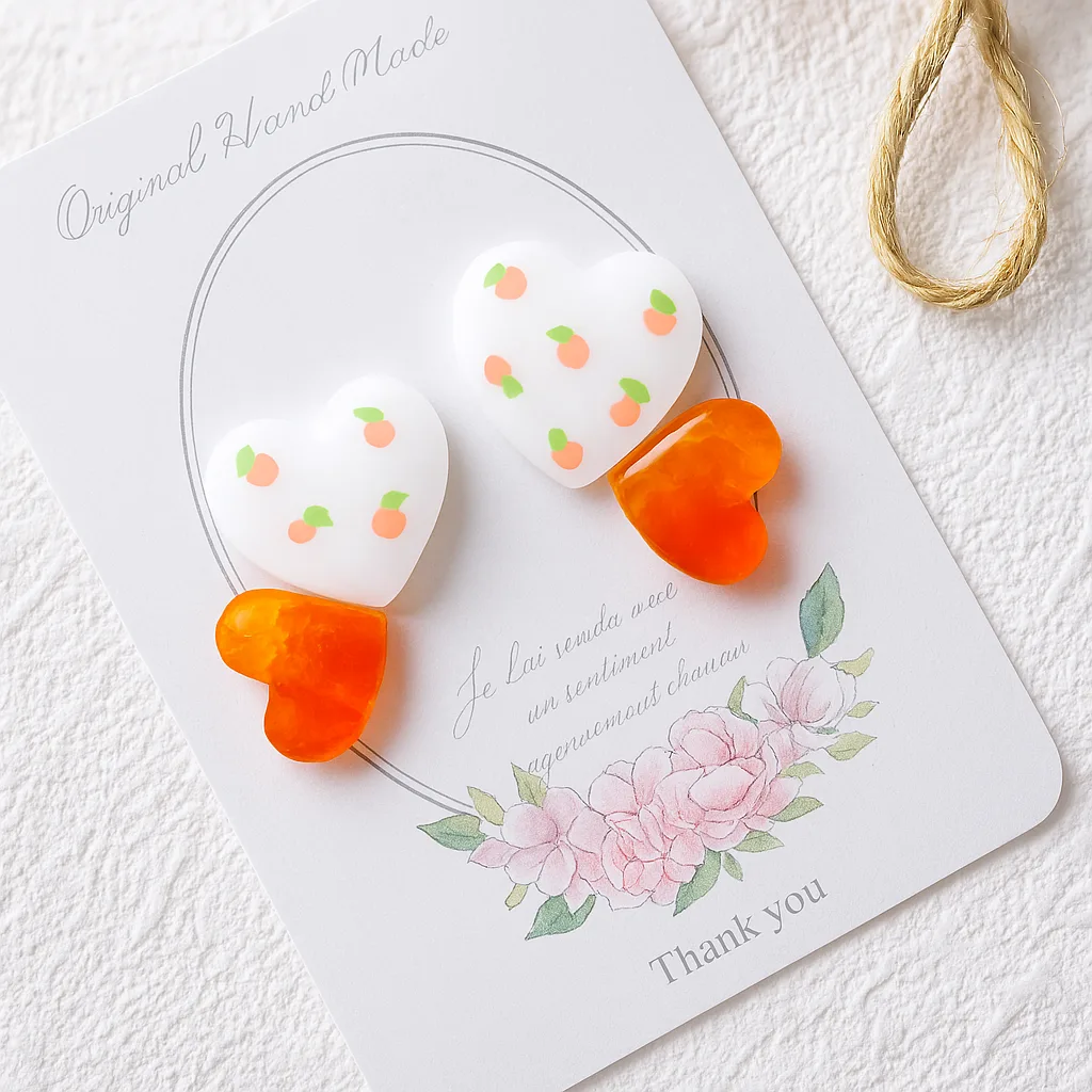 Bling-On®-Floral-Heart-Resin-Earrings--Indias-No1-Handmade-Jewellery-1