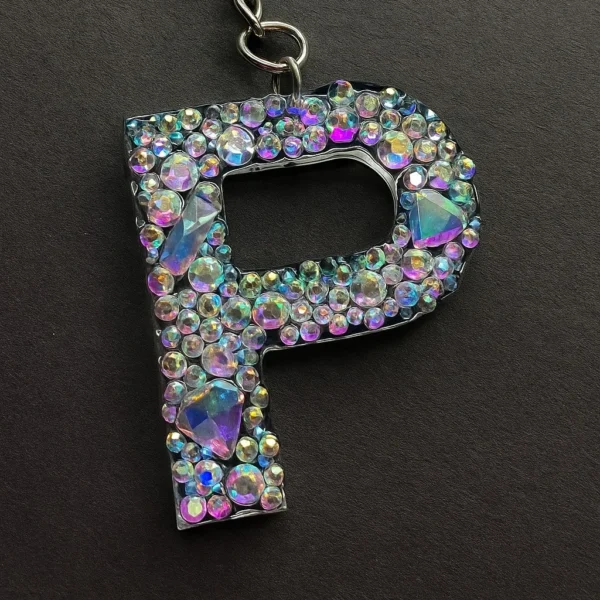 Bling-On®-Luxury-Gem-Rhinestone-Resin-Alphabet-Keychains--Shine-Bright-with-Personalized-Glam