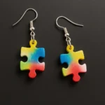 Bling On® Rainbow Puzzle Resin Earrings – India No.1 Handmade Jewellery for Gen Z (1)