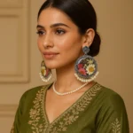 Bling On® Real Flower Pearl Resin Jhumka India No1 Handmade Jewellery ✨ insta model 3 1 • Bling On- Bling On® Real Flower Pearl Resin Jhumka – India No.1 Handmade Jewellery ✨ insta model 3 (1)
