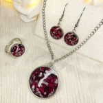 Bling On® Real Rose Resin Jewelry Set – India No.1 Handmade Jewellery for Romance & Shine