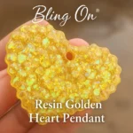 Bling On® Resin Golden Heart Pendant Handmade Sparkle for Romantic Souls Gen Z Icons 5 1 • Bling On- Bling On® Resin Golden Heart Pendant – Handmade Sparkle for Romantic Souls & Gen Z (4)