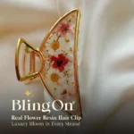 Bling On® Resin Hair Clip – Floral Handmade Luxury for Chic Glam ✨ Des-2.
